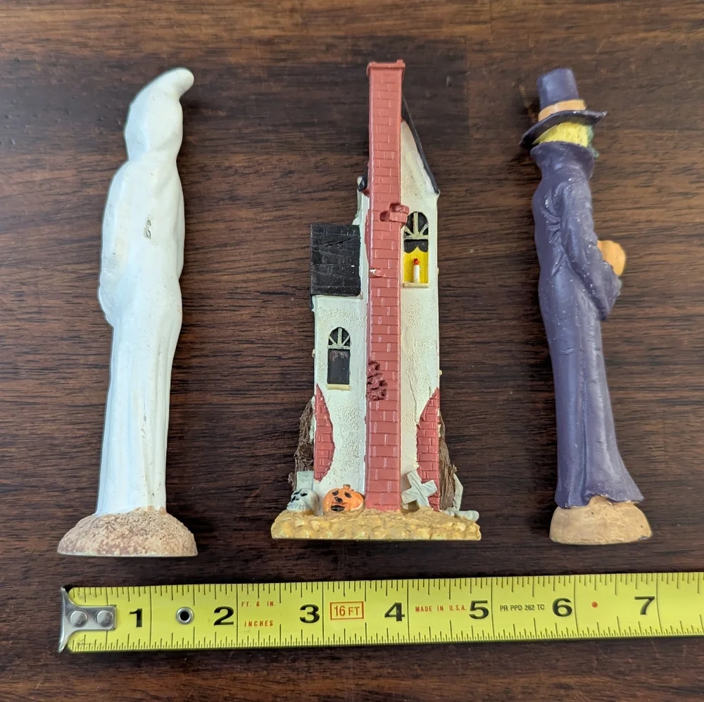 Halloween Figurine Set - Ghost, Haunted House, and Witch - Picture 6 of 9